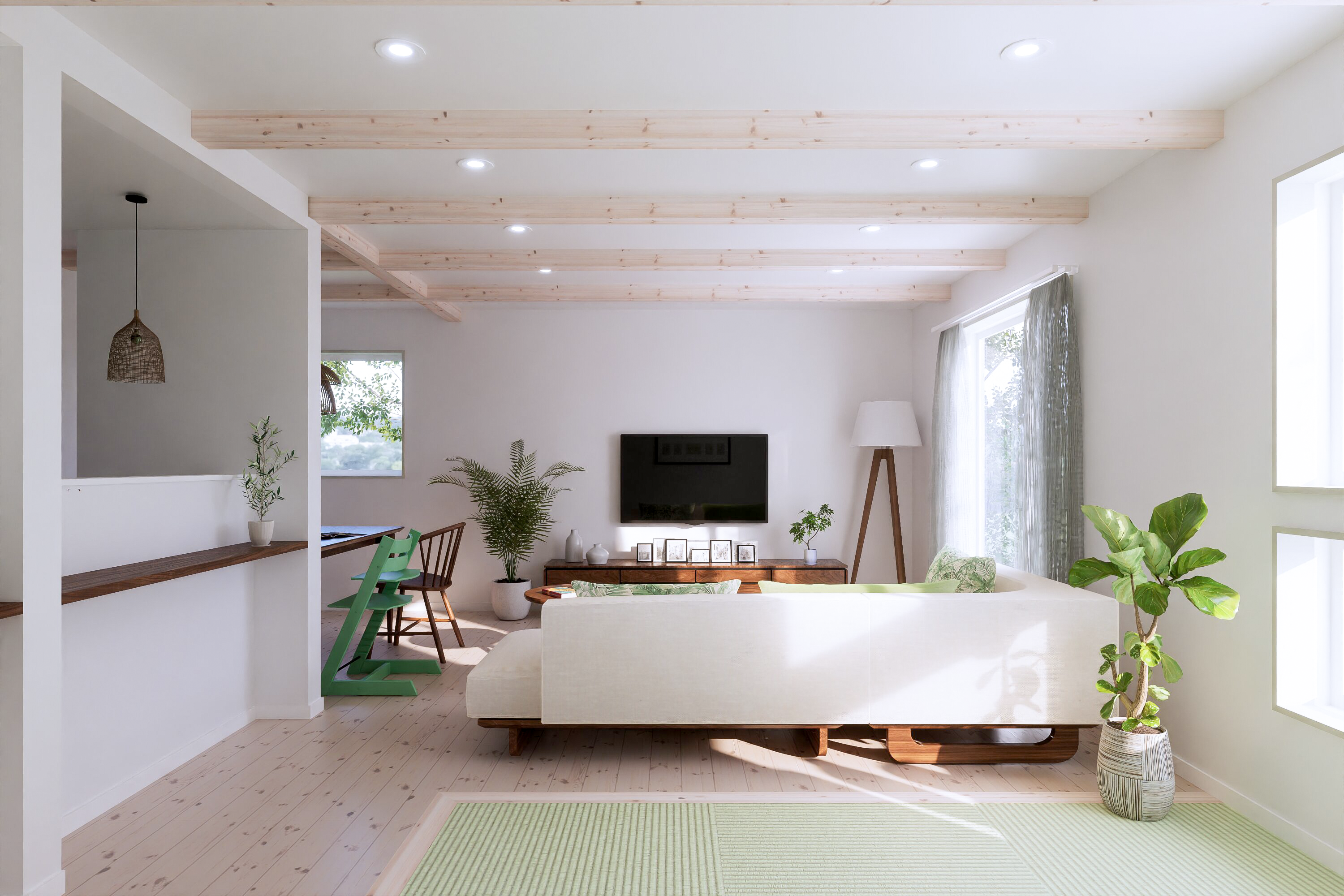 住宅室内パース・リビングダイニング・高品質CG制作事例